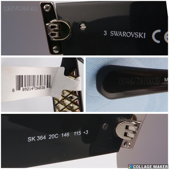 Swarovski Crystal Detail Mirrored Rimless Shield, Lightweight Wraparound SK0364 main image 9